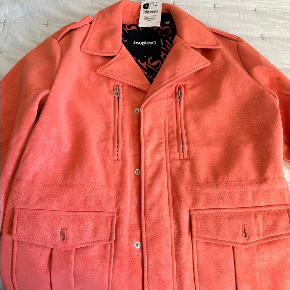 Desigual Vibrant Coral Field Jacket